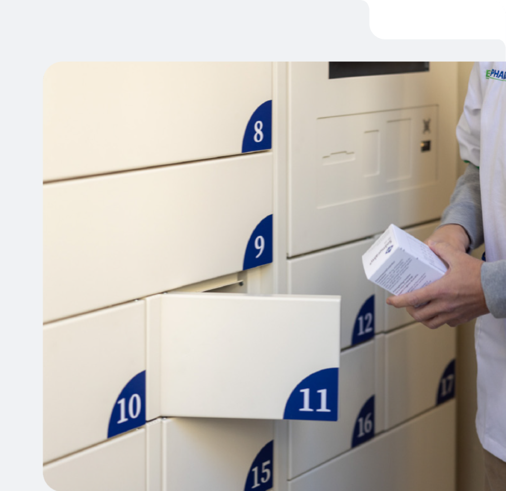 distribution dans le pharmabox